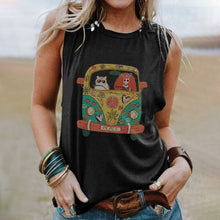 Load image into Gallery viewer, Sleeveless Vintage Casual T Shirts