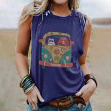 Load image into Gallery viewer, Sleeveless Vintage Casual T Shirts