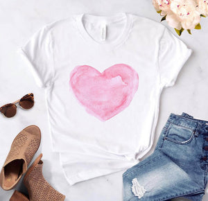 Heart flower print T-shirt