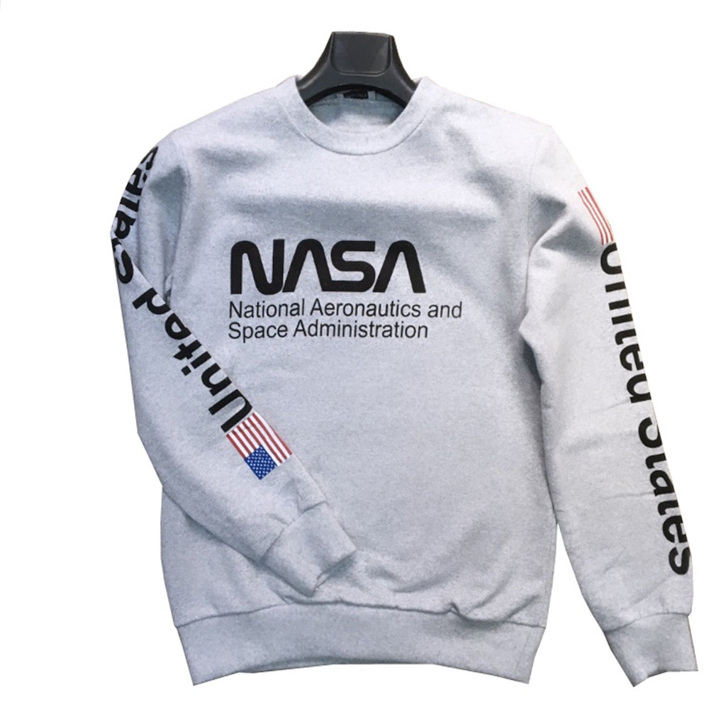 Nasa Crew Neckline  Sweatshirts