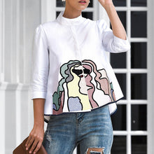 Load image into Gallery viewer, Abstract Embroidery  Casual Blouses
